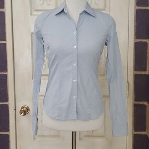 Women's Light Blue Button-Up Shirt